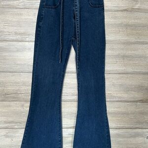 SHEIN Dark Blue Flare Jeans
